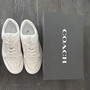Coach Light Beige Sneakers with Box